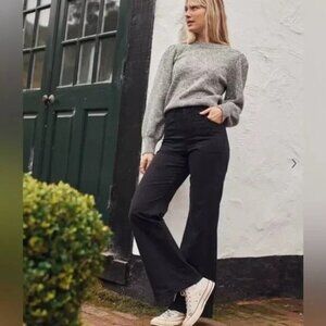MARINE LAYER Black Bridget Flare Pants Size 0 NEW